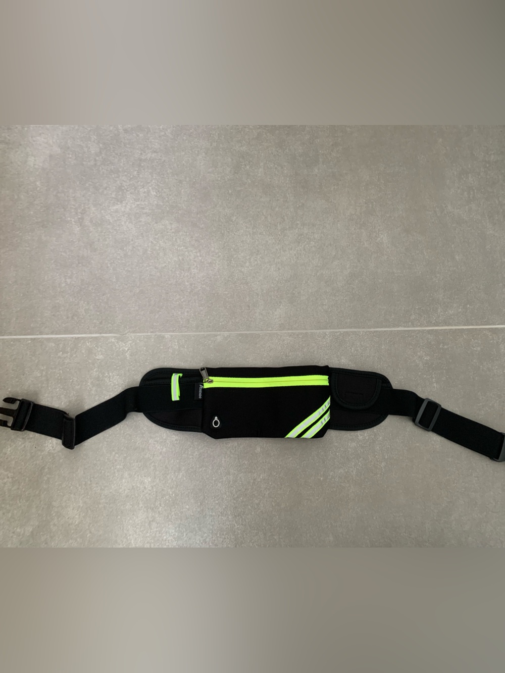 Neon Yellow + Black Fitted Running Belt